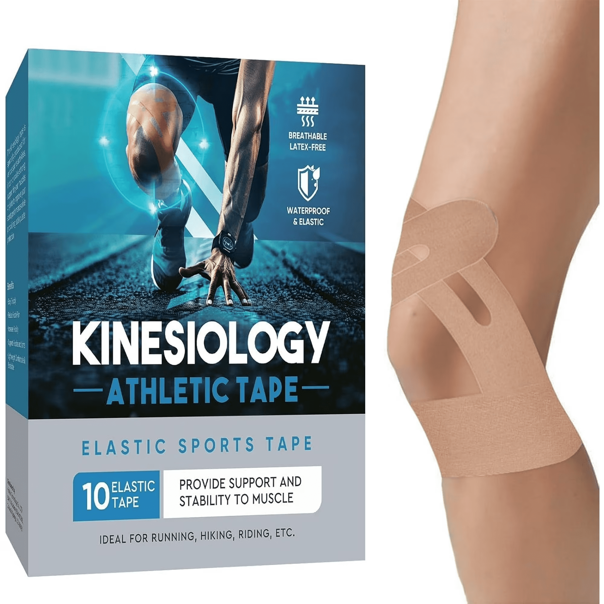 Kinesiology Tape for Shoulder, Waterproof and Breathable Shoulder Tape, Elastic Sports Tape Supports Shoulder, 12 PCS